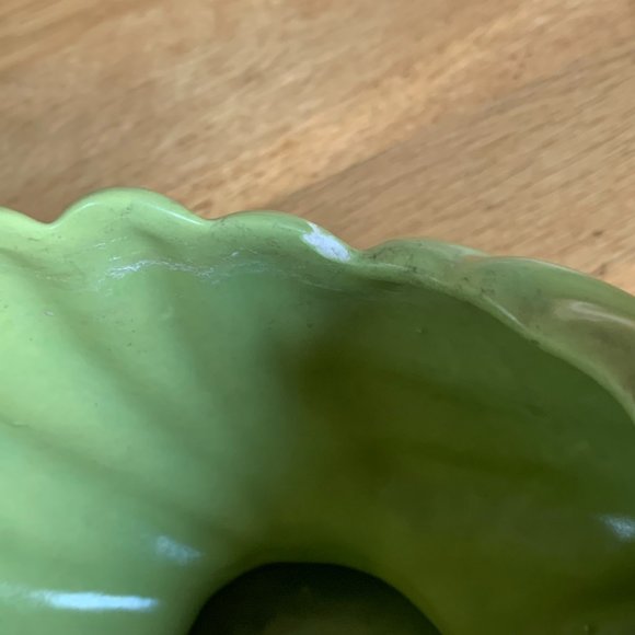 VTG Haeger Planter Cornucopia Handle Pottery Green Mid-century MCM - Picture 7 of 7